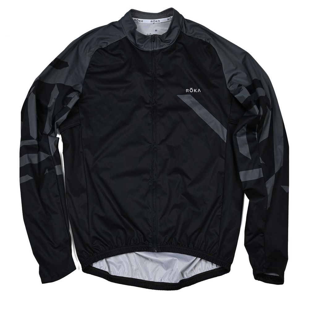 ROKA Men's Medium Lightweight Cycling Running Jacket Full Zip Reflective
